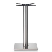 base tavolo in acciaio cromato o satinato 