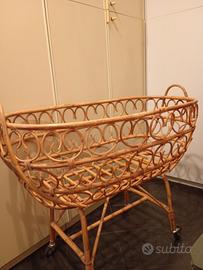 Culla vintage in bambù e rattan anni 50/60✍️