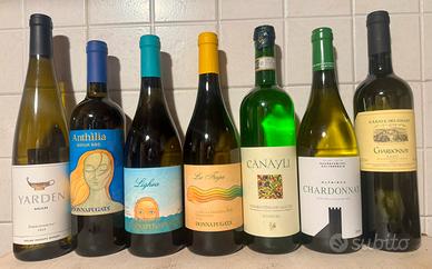 Vino bianco set 7 bottiglie