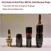 4 Connettori Banana Placcati in Oro