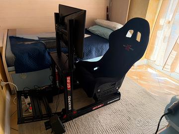 Postazione Sim Racing SimXPro GT‑RS con sedile
