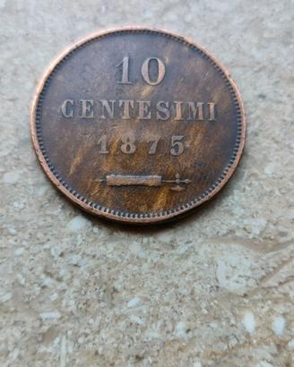 **San marino 10 centesimi 1875 e 1894 **