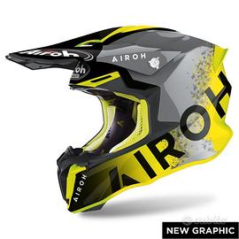 CASCO CROSS AIROH MODELLO TWIST 2.0 BIT YELLOW