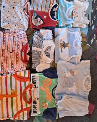 Lotto vestiti estivi neonato 1 mese