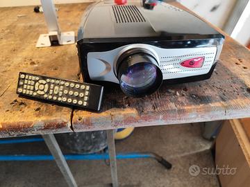 Videoproiettore con telecomando e supporto 