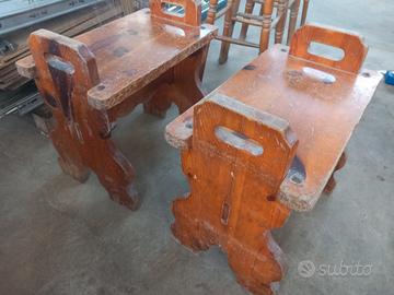 sgabelli legno e sedie