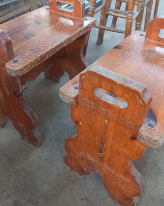 sgabelli legno e sedie