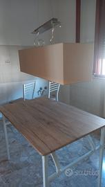 lampadario rettangolare colore tortora