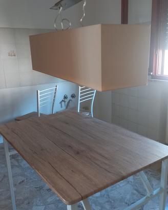 lampadario rettangolare colore tortora