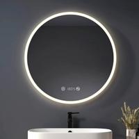 Specchio bagno LED -  Antiappannamento e orologio
