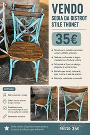 SEDIE BISTROT  BAR