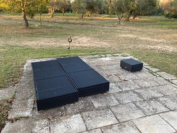 Lettini prendisole in rattan