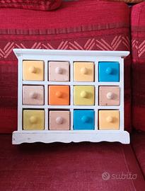 Portaoggetti da cucina con 12 cassettini