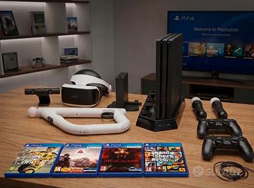 MEGA BUNDLE PS4 PRO 1TB + PS VR COMPLETO