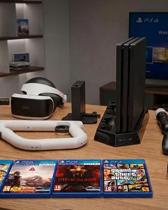 MEGA BUNDLE PS4 PRO 1TB + PS VR COMPLETO