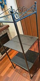 mobiletto scaffale ferro battuto 