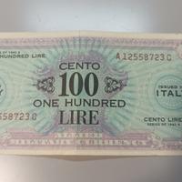 100 Lire occupazione americana in italia bilingue