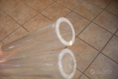 Tubi in vetro acrilico trasparente