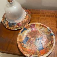 Lampada  e piatto svuotatasche in decoupage