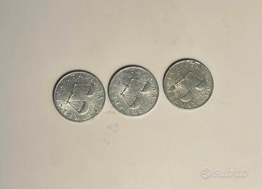 Lotto da 3 monete da 1 lire Italia