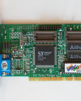 Scheda video S3 Trio64V2/DX PCI – Grafica vintage