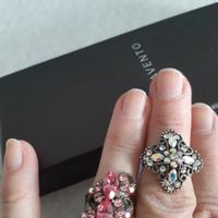 anelli regolabili con strass 