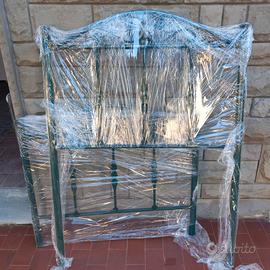 letto singolo ferro battuto + rete + materasso