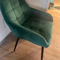 Sedia /poltroncina velluto verde