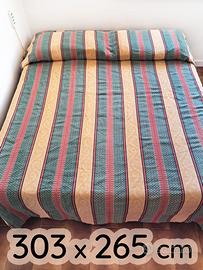 Copriletto Copridivano Broccato Righe Art Deco