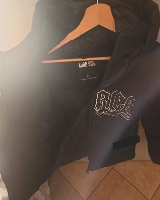 Giacca invernale nera hoodrich taglia s