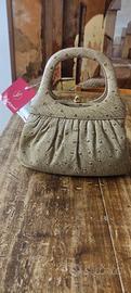 Borsa donna vintage in pelle struzzo 