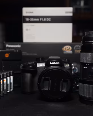 GH5 + 12-60 + 18-35 + Speedbooster + 7 batterie