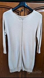 Mini Abito Maxi Maglione Donna Nocciola Tg S  40