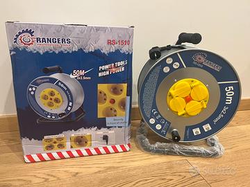 Prolunga avvolgicavo 50m corpo in metallo