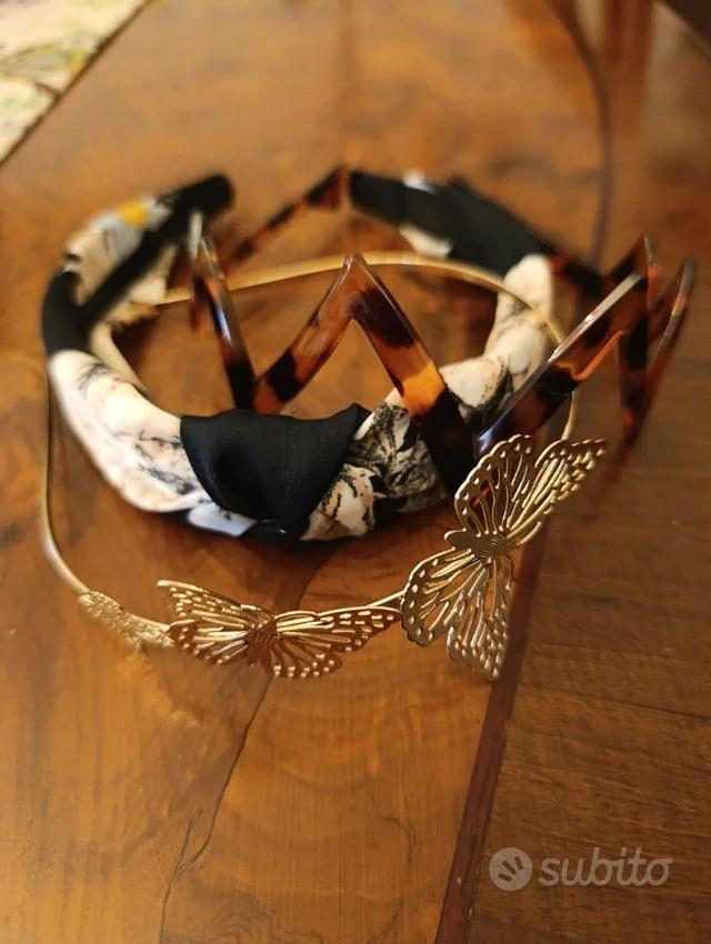 Cerchietti e fermagli capelli farfalle oro - Abbigliamento e Accessori