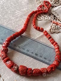 Filo corallo rosso naturale