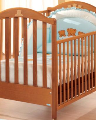 Letto culla in ciliegio cassetto e materasso