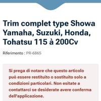Trim yamaha suzuki honda tohatsu 115 200 cv