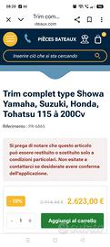 Trim yamaha suzuki honda tohatsu 115 200 cv