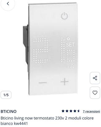 Bticino termostati