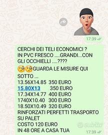 Teloni  PVC  belli usati impermeabili 