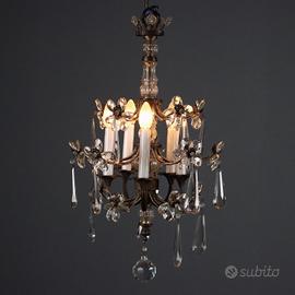 Lampadario a Cinque Luci con Braccia Ricurve