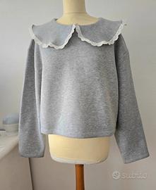 Felpa colletto Peter Pan Asos tg M