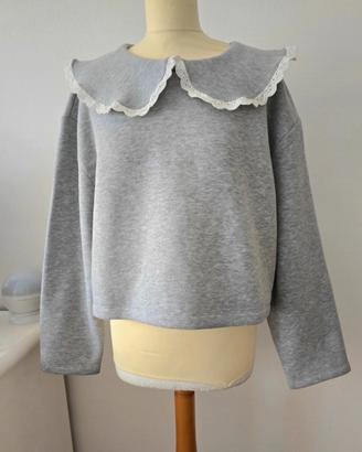 Felpa colletto Peter Pan Asos tg M