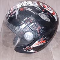 casco moto scooter Airoh nero junior jet visiera