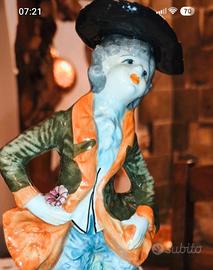 Vintage Statua Di Porcellana Capodimonte h cm 18 