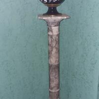 Colonna in marmo portavaso + vaso