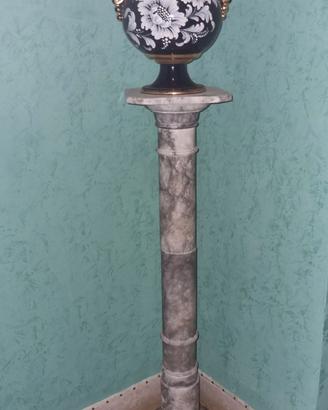 Colonna in marmo portavaso + vaso