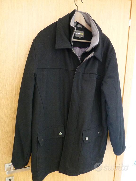 giaccone soprabito nero taglia XL giacca cappotto Abbigliamento