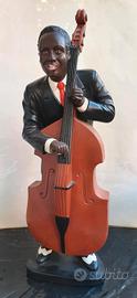 Scultura contrabbassista jazz